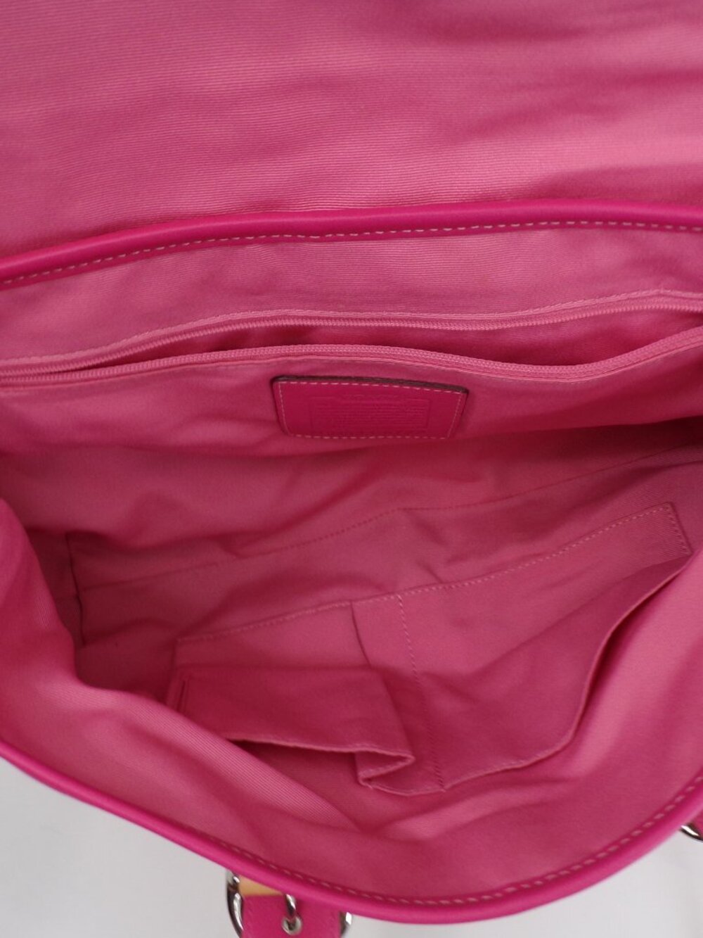Coach Optic Pink Signature Flap Satchel (Style 6722) Vintage Y2K. - Picture 10 of 11